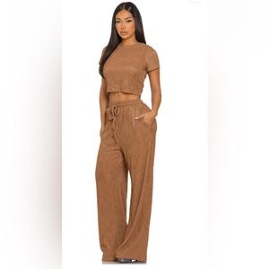 Tan Pants & Jumpsuit Set